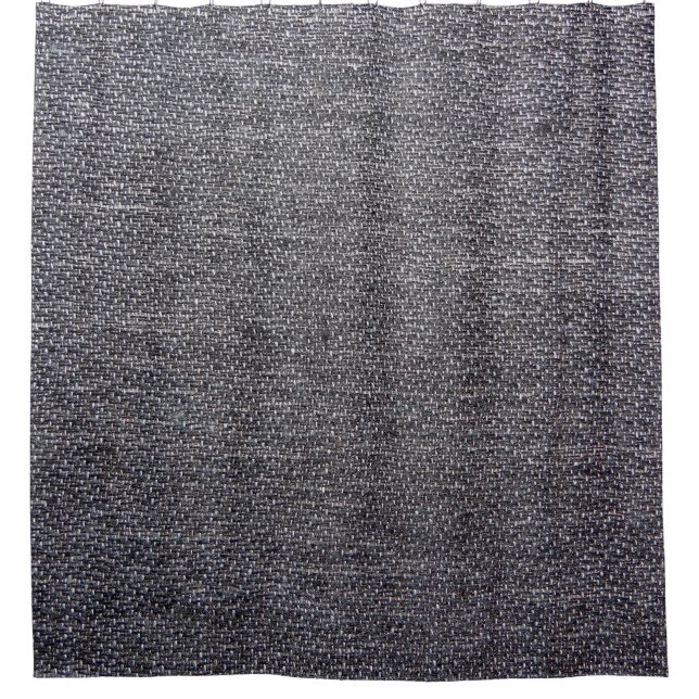 Cortina De Ducha tela gris negra (Anverso)