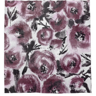 Cortina De Ducha Tela rosa abstracta, texturas diversas.