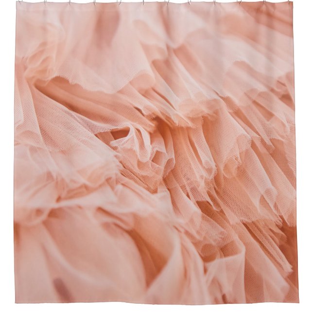 Cortina De Ducha Tela rosa suave en tonos pastel. Telas (Anverso)