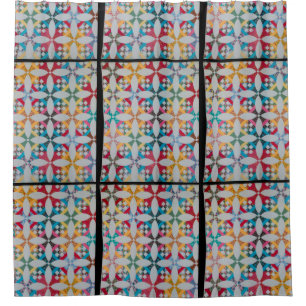 Cortina De Ducha Tennessee circles quilt