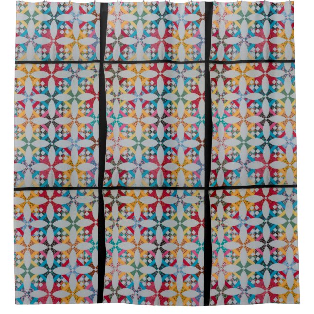 Cortina De Ducha Tennessee circles quilt (Anverso)