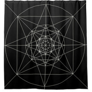 Cortina De Ducha Tercera geometría sagrada dimensional