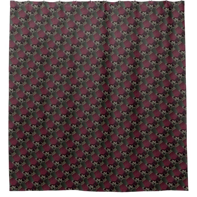 Cortina De Ducha Terciopelo de Cranberry (Anverso)