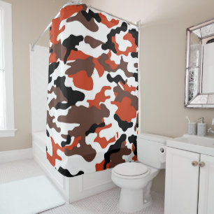 Cortina De Ducha Terracotta Camo