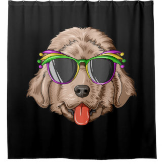 Cortina De Ducha Terranova con gafas y mascarillas presentes