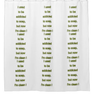 Cortina De Ducha Texto divertido de jabón