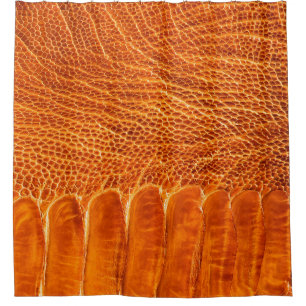 Cortina De Ducha Textura de cuero de avestruz