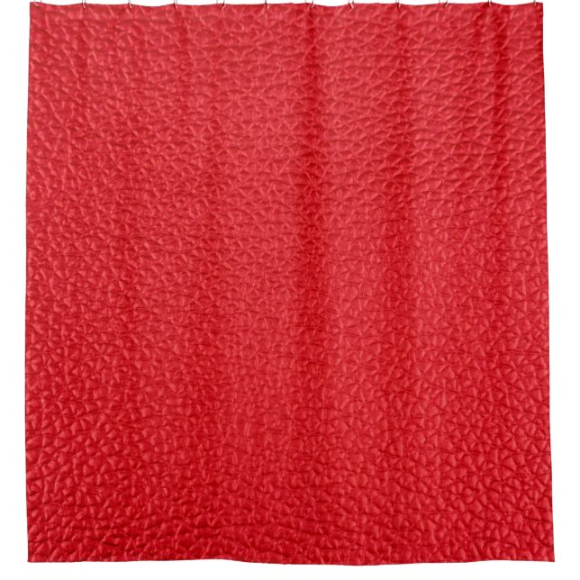 Cortina De Ducha Textura de cuero rojo (Anverso)