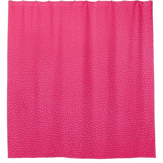 Cortina De Ducha Textura de cuero rosa (Anverso)