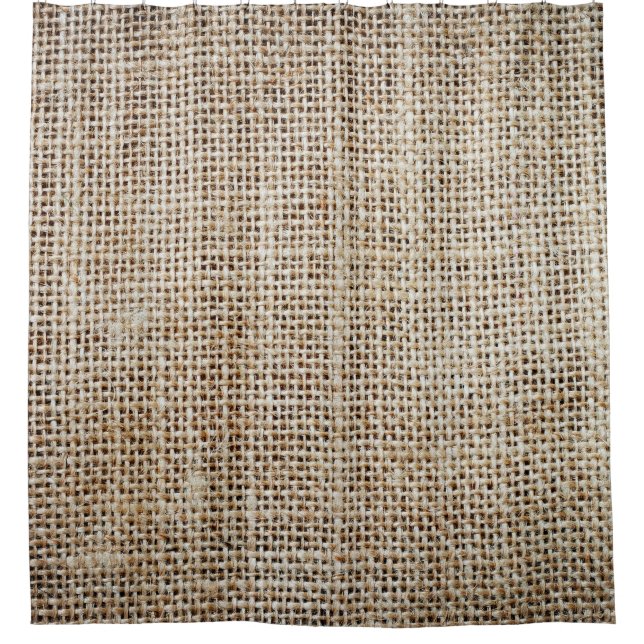 Cortina De Ducha Textura de fondo de Burlap Hessian (Anverso)