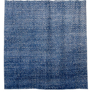 Cortina De Ducha Textura de jeans de tela de denim azul