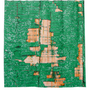Cortina De Ducha Textura de la antigua valla de madera con pintura