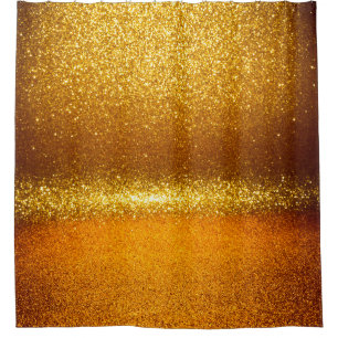 Cortina De Ducha Textura de las luces de época del purpurina de or