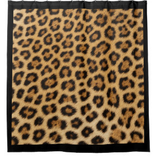 Cortina De Ducha textura de leopardo piel cuero estampado animal pa