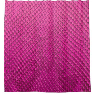 Cortina De Ducha Textura de piel de serpiente de pitón rosa