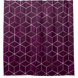 Cortina De Ducha Textura de Relieve metalizado dorado de espuma geo