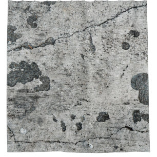Cortina De Ducha Textura de una vieja pared de hormigón rota. Backg