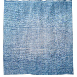 Cortina De Ducha Textura de vaqueros de denim azul