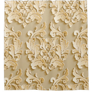 Cortina De Ducha Textura elegante del patrón de damasco de época