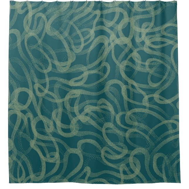 Cortina De Ducha Textura estratificada intrincada, parte abstracta  (Anverso)