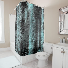 Cortina De Ducha Textura fibrosa rara en azul claro