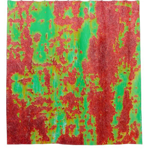 Cortina De Ducha textura metalizado con arañazos y grietas, efecto
