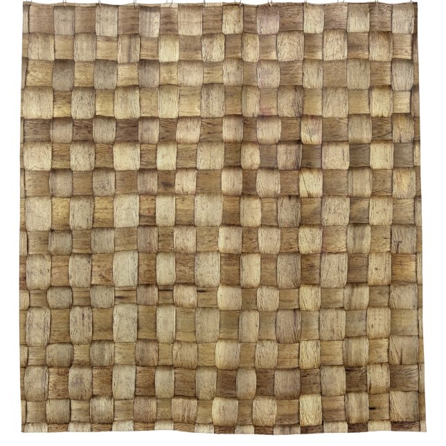 Cortina De Ducha Textura sin inconvenientes de la canasta artesanal (Anverso)