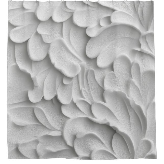 Cortina de ducha texturizada Black & Ivory  (Anverso)