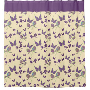 Cortina de ducha The Butterfly Joy en crema