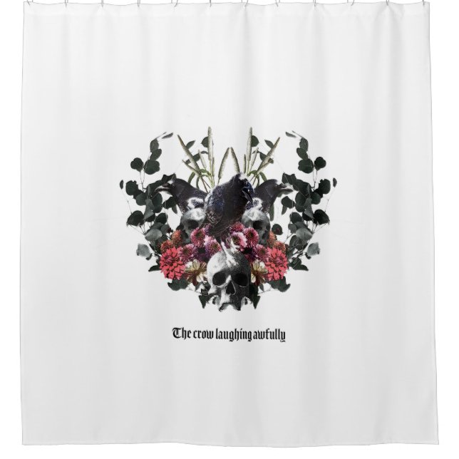 Cortina De Ducha The Crow Laughing Awfully (Anverso)