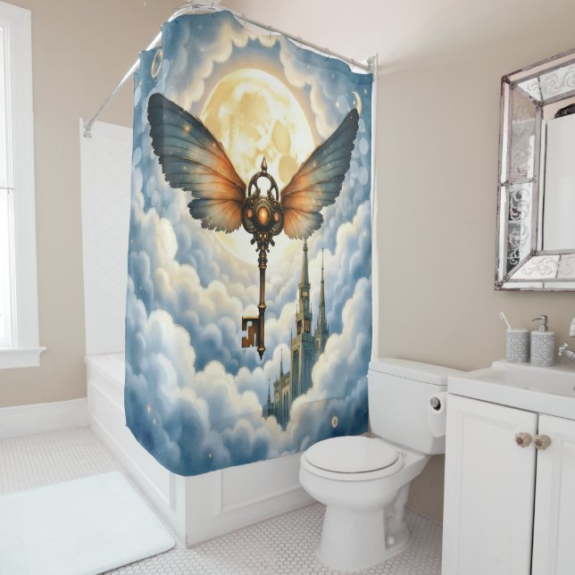 Cortina De Ducha The Key of Eternity – Steampunk Wings  (In situ)