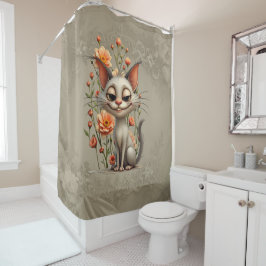 Cortina De Ducha The mischievous cat