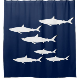 Cortina De Ducha Tiburones blancos