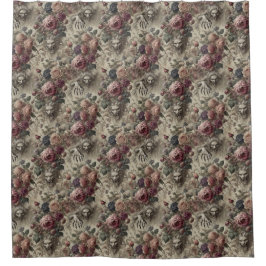 Cortina De Ducha Tiene grilletes - gótico floral grotesco