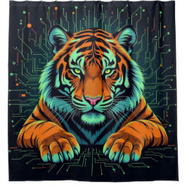 Cortina De Ducha „Tiger – König des Dschungels“