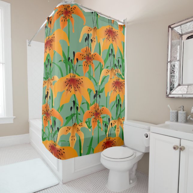 Cortina de ducha Tiger Lily (In situ)
