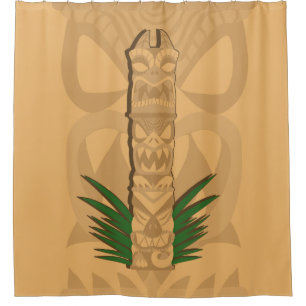 Cortina De Ducha Tiki Totem Dinosaur