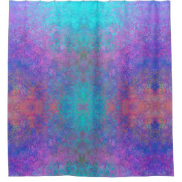 Cortina De Ducha Tinta de alcohol arcoiris, resplandeciente resumen