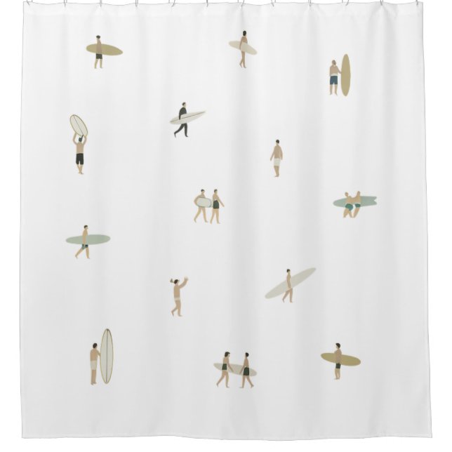 Cortina De Ducha Tiny Surfers Shower Curtain (Anverso)