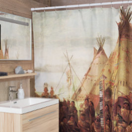 Cortina De Ducha Tipis Consejo de Guerra Sioux George Catlin Alrede