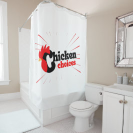 Cortina De Ducha Tipografía de pollo