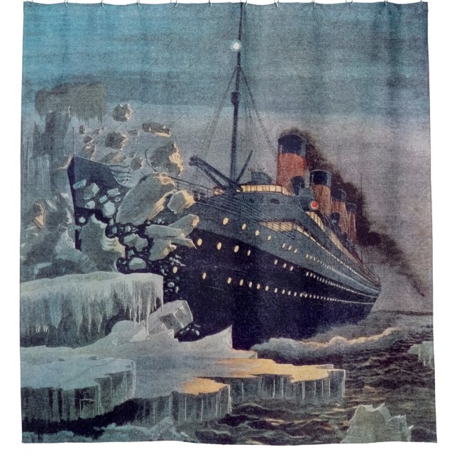 Cortina De Ducha Titanic Hits Iceberg (Anverso)