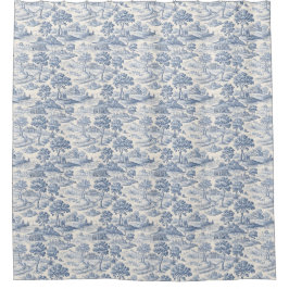 Cortina De Ducha Toile azul Homestead