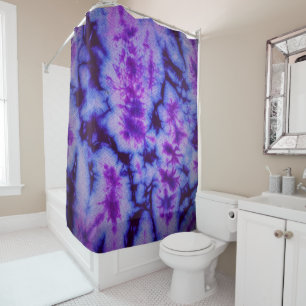 Cortina De Ducha Tonos de tinte de abeto morado y azul