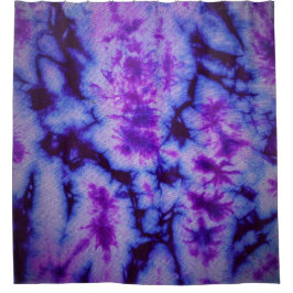 Cortina De Ducha Tonos de tinte de abeto morado y azul