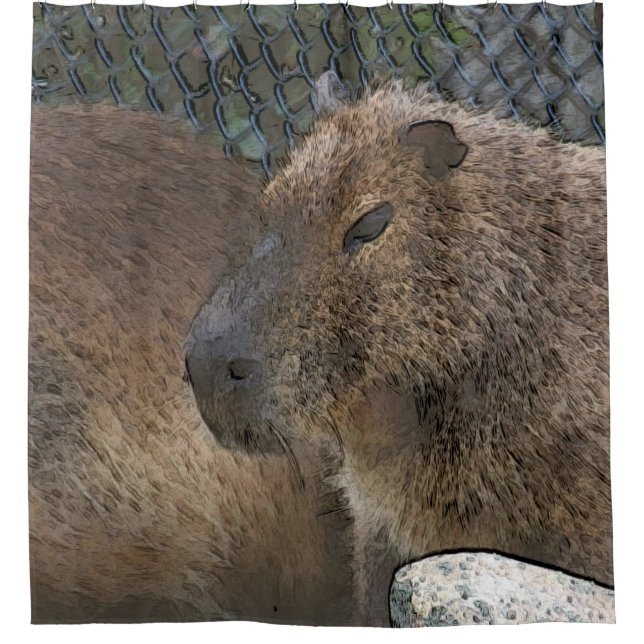 Cortina De Ducha toony Capibarah (Anverso)