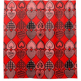 Cortina De Ducha Topsy Turvy Hearts