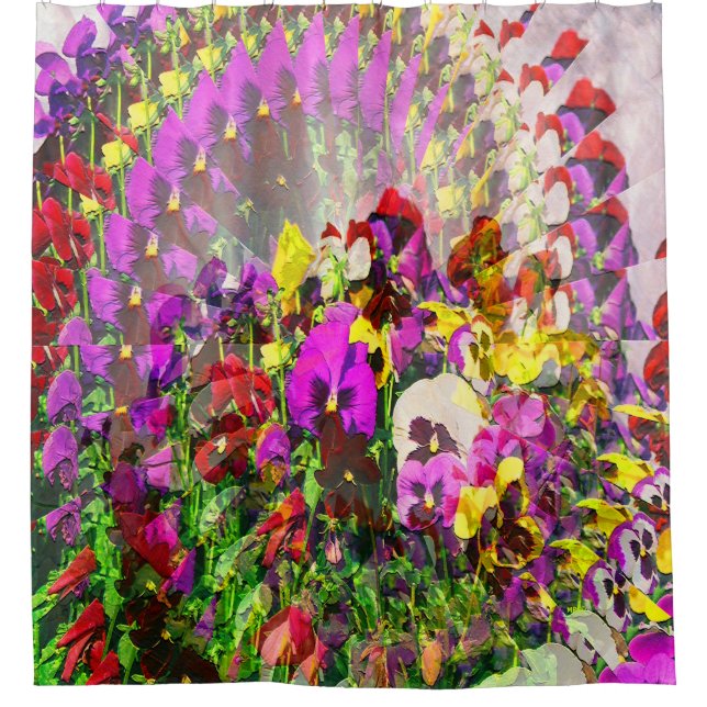 Cortina De Ducha Torbellino de Pansies... (Anverso)