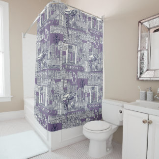 Cortina De Ducha Toronto toile azul violeta naval