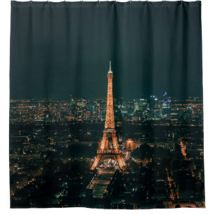 CORTINA DE DUCHA TORRE EIFFEL DE NOCHE